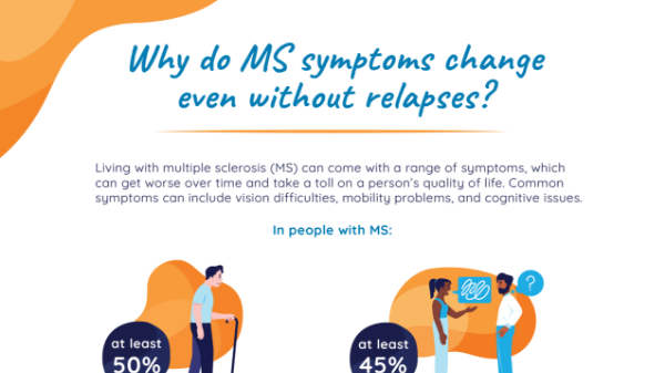 A thumbnail of a PDF entitled ‘A new focus in research may explain why MS symptoms change’