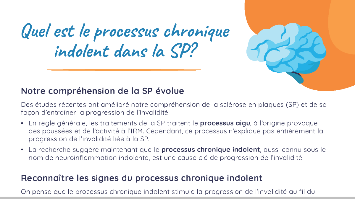 A thumbnail of a PDF entitled ‘What is the chronic smoldering process in MS?’