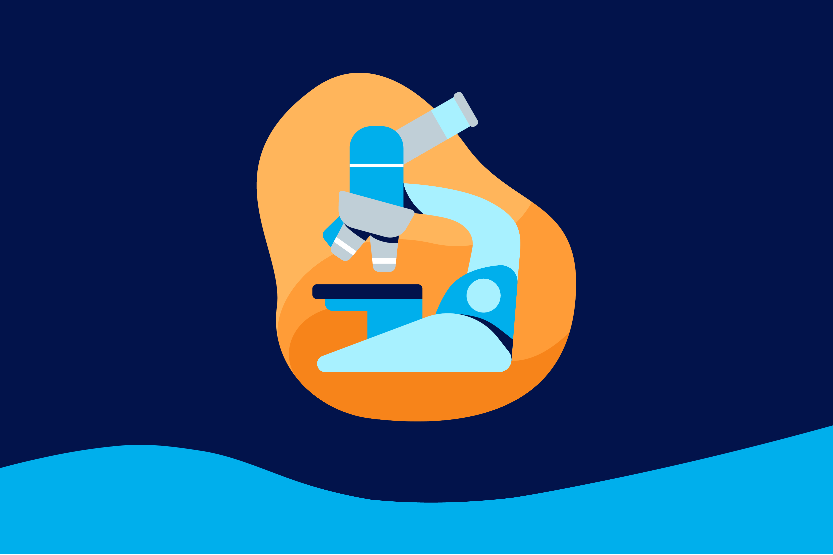 Ilustración de un microscopio