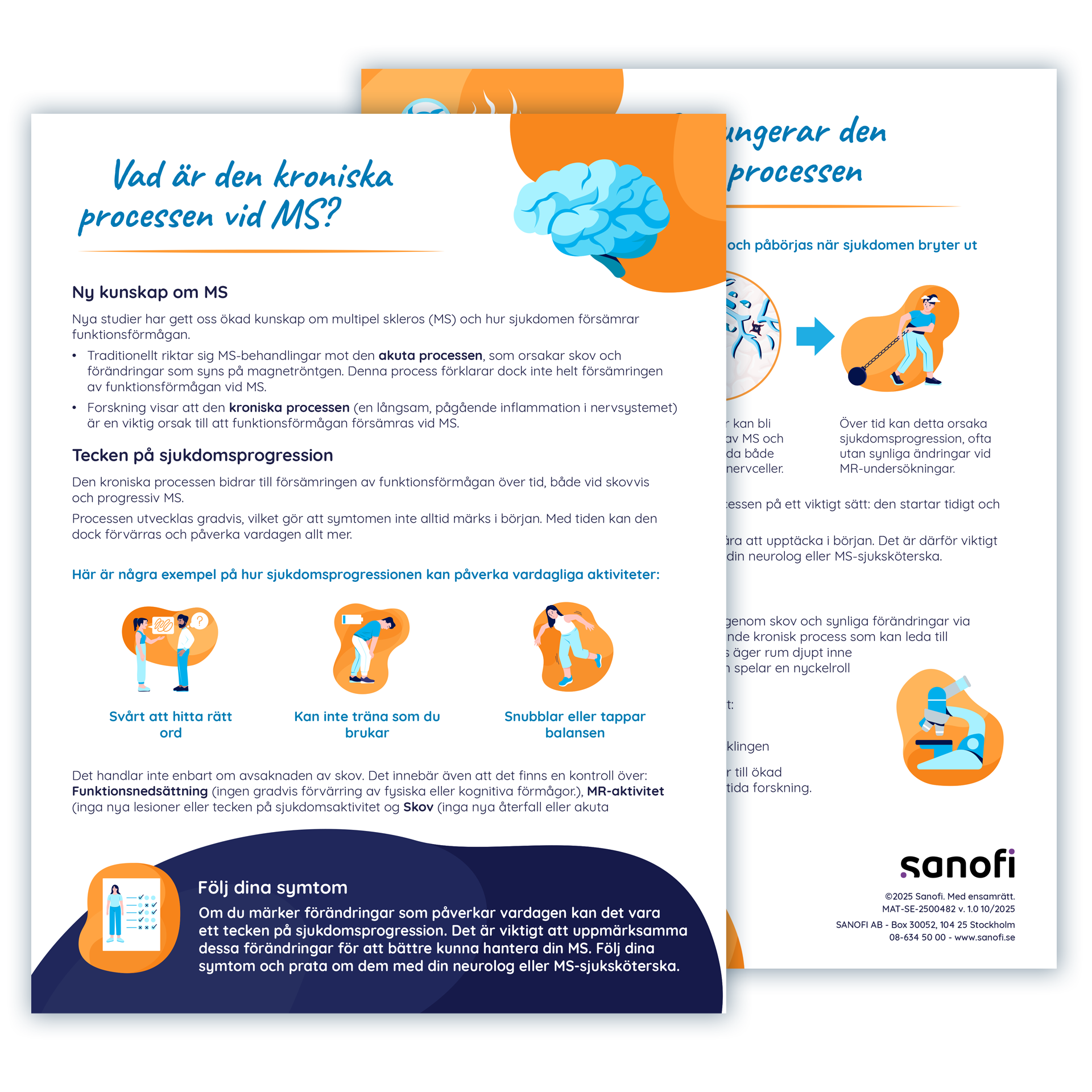 En miniatyrbild av en PDF med titeln ’Vad är den kroniska smolderingprocessen vid MS?’