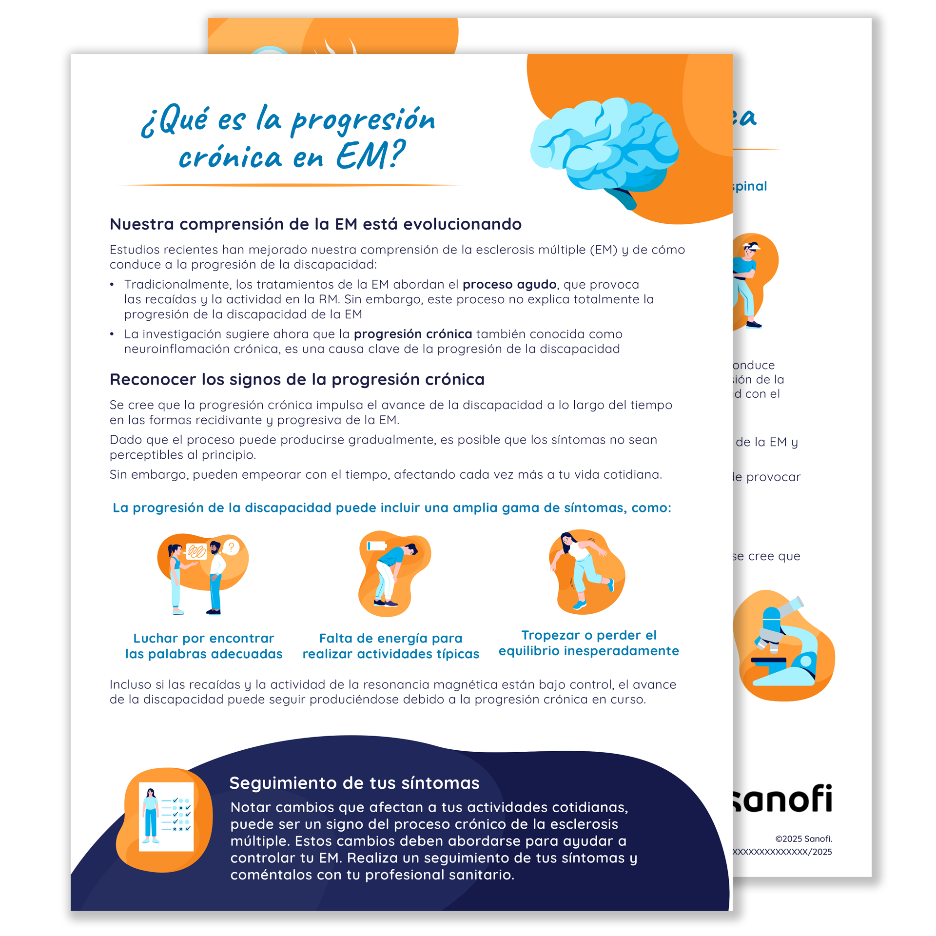 Una miniatura de un PDF titulado '¿Qué es la progresión crónica en EM?’