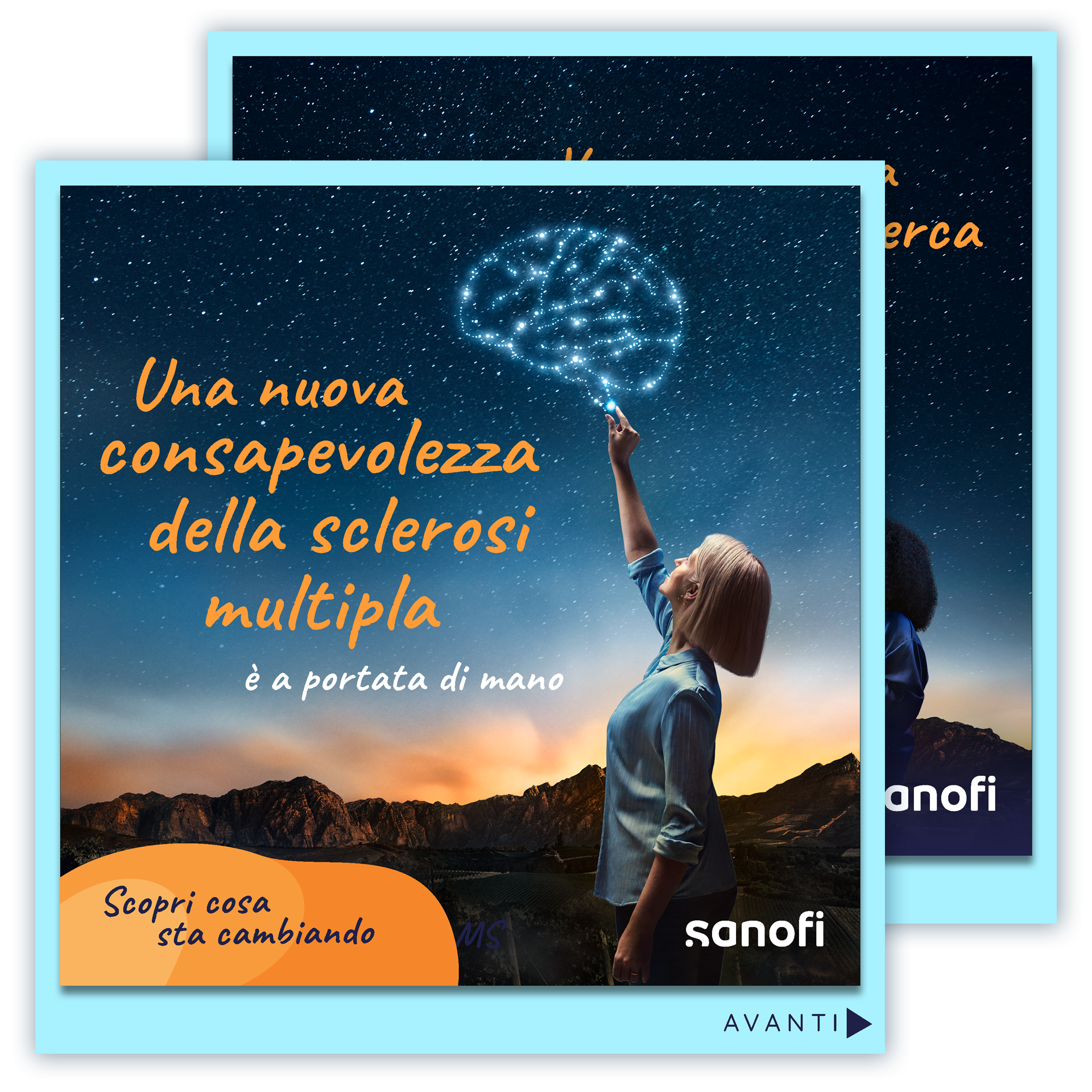 Image della brochure per i pazienti 'Una nuova comprensione della SM è a portata di mano', che può essere scaricata