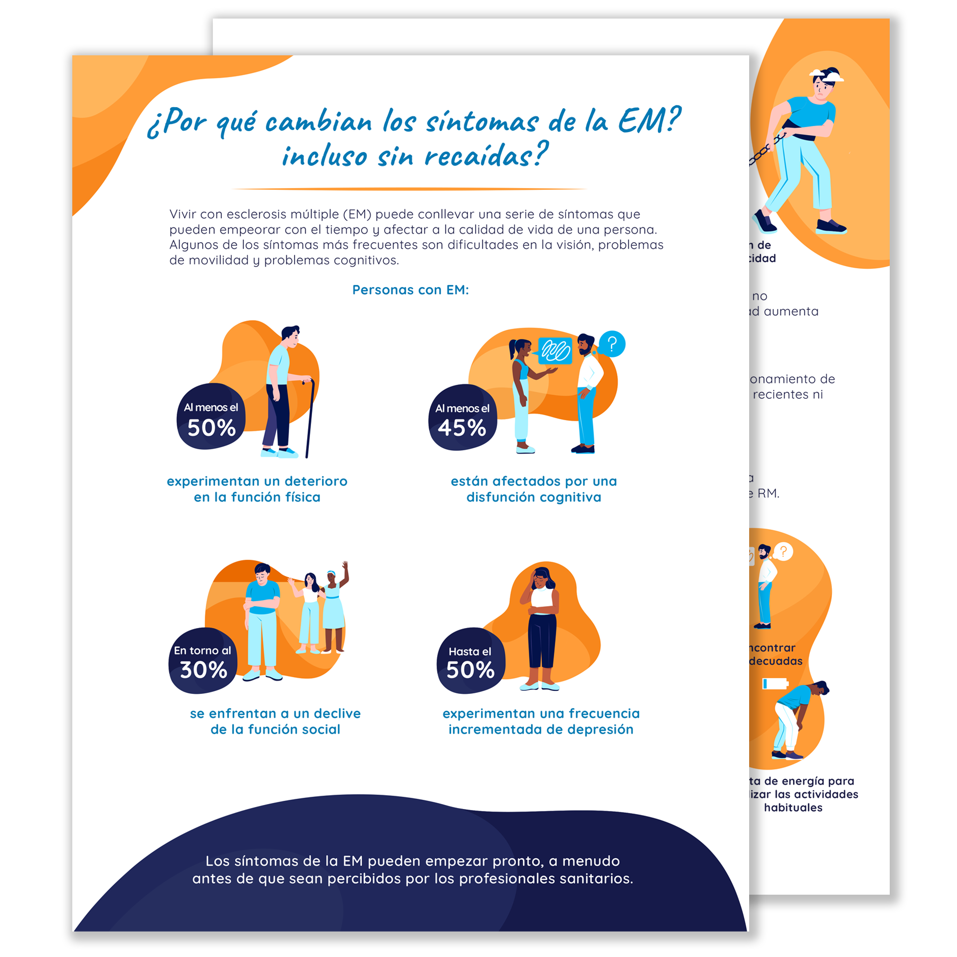 Una miniatura de un PDF titulado '¿Por qué cambian los síntomas de la EM? Incluso sin recaídas?'